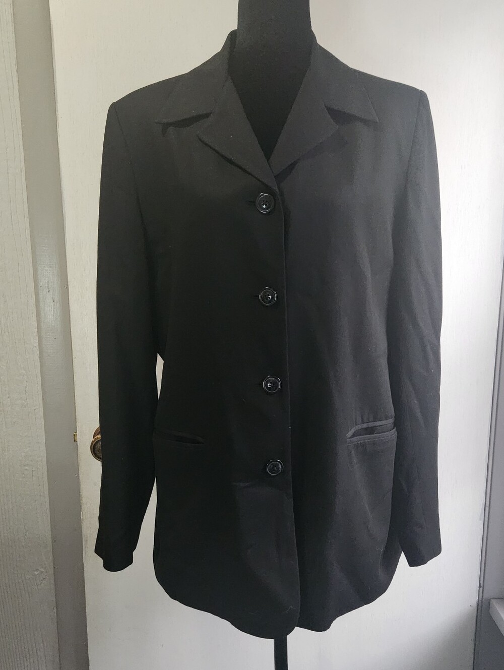 Gap Womens Black Button Blazer Sz 10